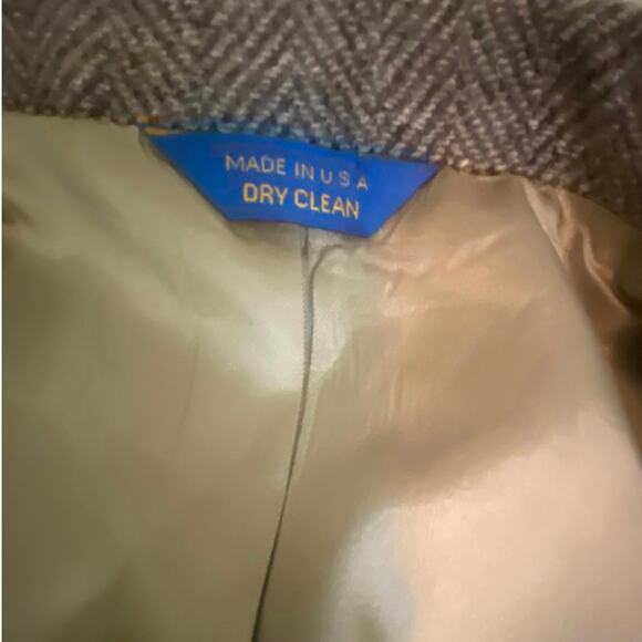 Pendleton Men's Wool Herringbone Blazer Jacket Sz 46 Elbow Patches Western Suede - Picture 7 of 13